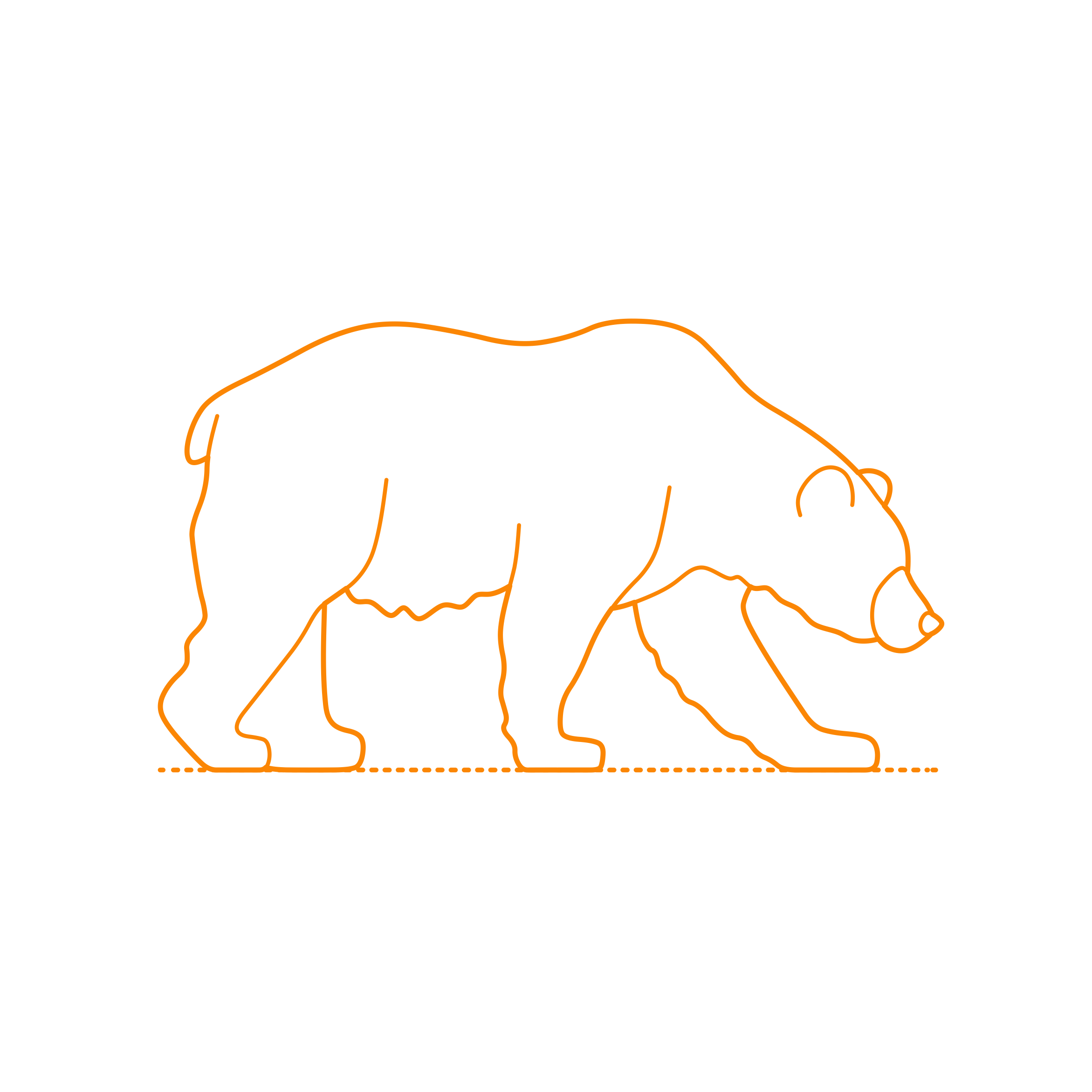 Animals Bears Grizzly Bear Svg Line Art Free Vectors